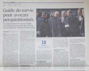 "Guide de survie pour avocats perquisitionnés" par Paule Gonzalès, Le Figaro