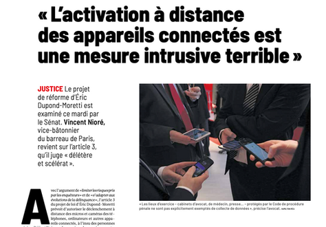 « L’activation à distance des appareils connectés est une mesure intrusive terrible », L'Humanité.
