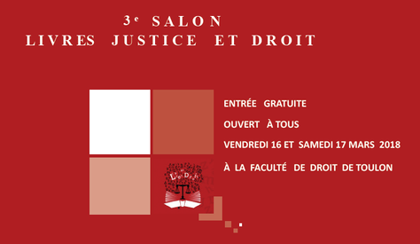 Participation au 3ème salon "Livres Justice et Droit", 16 et 17 mars 2018