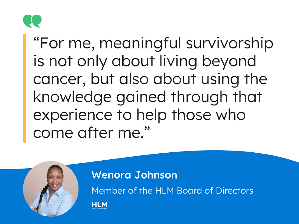 HLM board member profile: Wenora Johnson