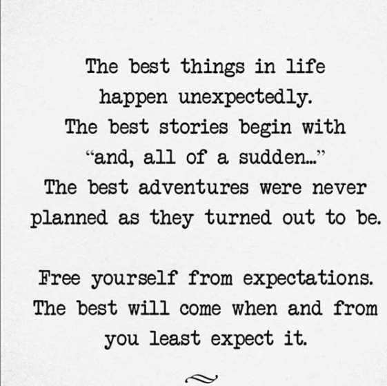 When you least expect it...