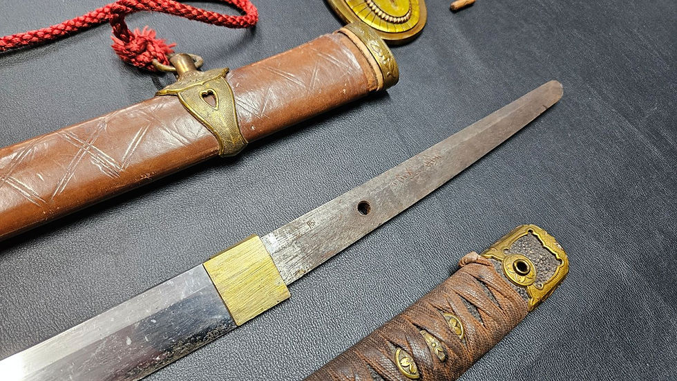 Thumbnail: Antique Type 97 Japanese Naval Officer's Katana Sword WWII Kaigunto Nakago