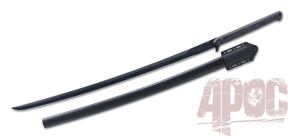 A.P.O.C. APOC Tactical Survival Odachi 9260 Carbon Steel Live Blade with Scabbard