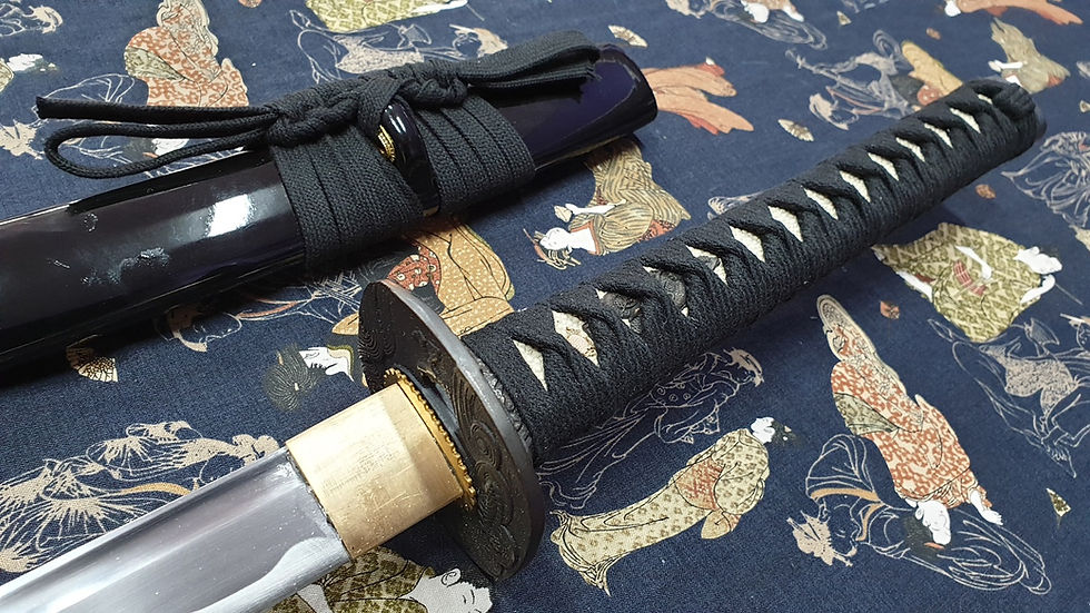 Aranami Katana Japanese Sword, Hand Forged Carbon Steel Blade