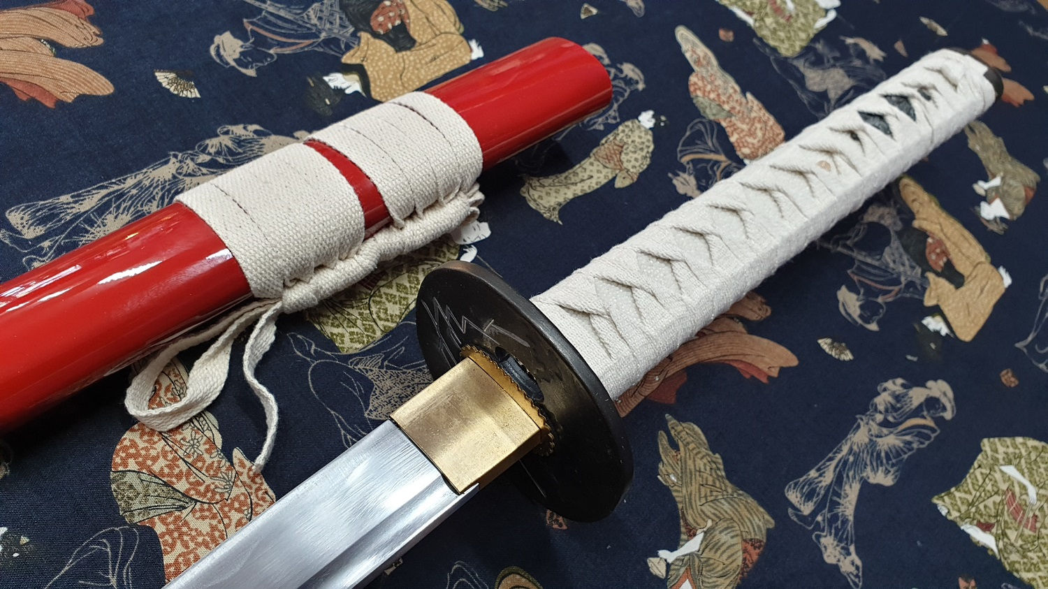 Oni Katana Japanese Sword, Hand Forged Carbon Steel Blade