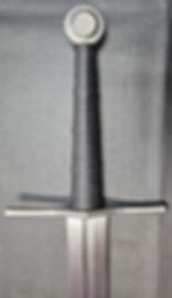 Medieval European Hand and Half Bastard Sword Through Tempered Spring Steel Blade Hilt