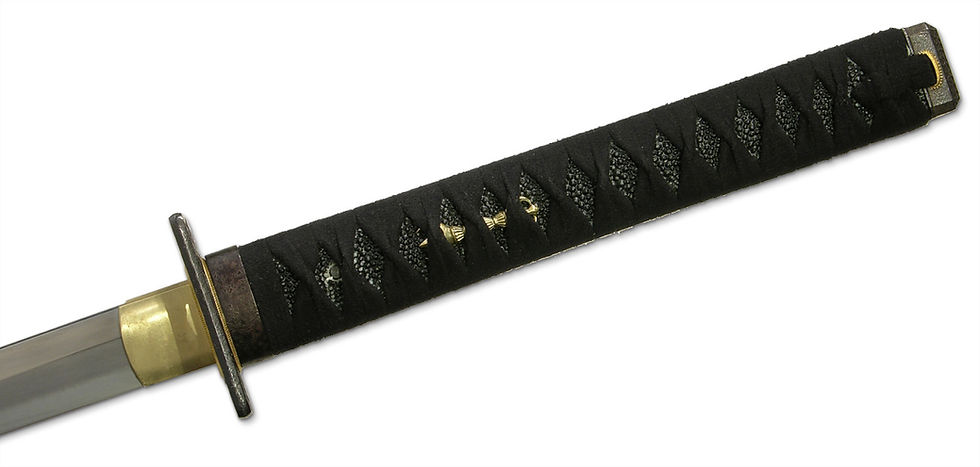 Thumbnail: Practical Shinobi Ninjutsu Japanese Ninja Short Sword Clay Tempered BLK