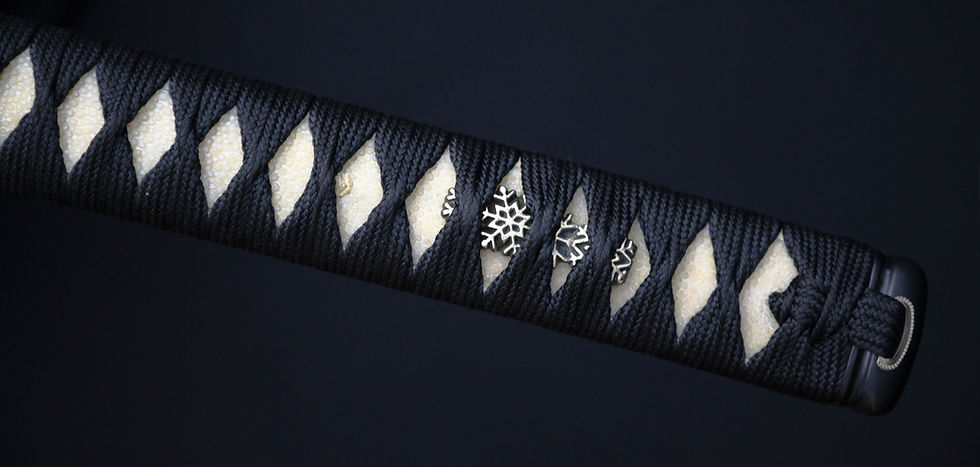 Thumbnail: sd35221 Winter Sun Japanese Samurai Katana Sword Clay Tempered Live Blade