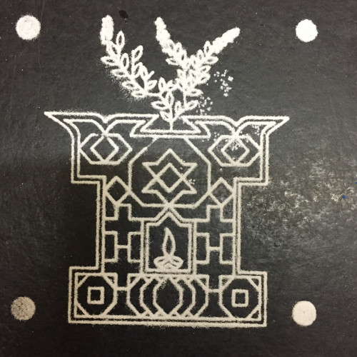 Tulas Rangoli Stencil Design 5 by 5 inch | meArtist