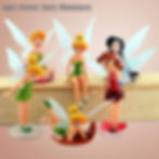 Tinker Bell fairy figurine set – 6-piece cake toppers for magical-themed cakes