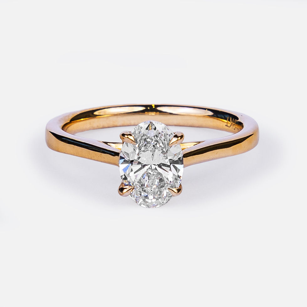 9k Yellow Gold 1.02ct Oval Diamond Ring