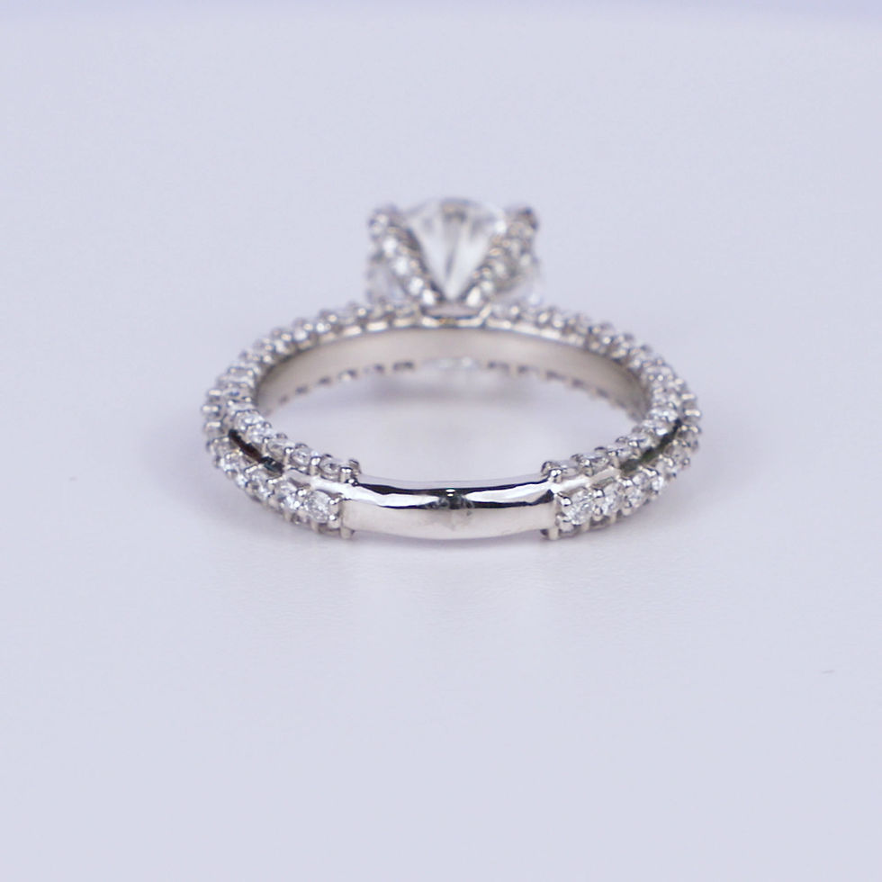 Thumbnail: Platinum 2.00ct Round Pave Set Diamond Ring