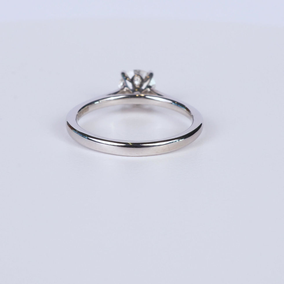 Thumbnail: 9k White Gold 0.76ct Round Secret Diamond Ring
