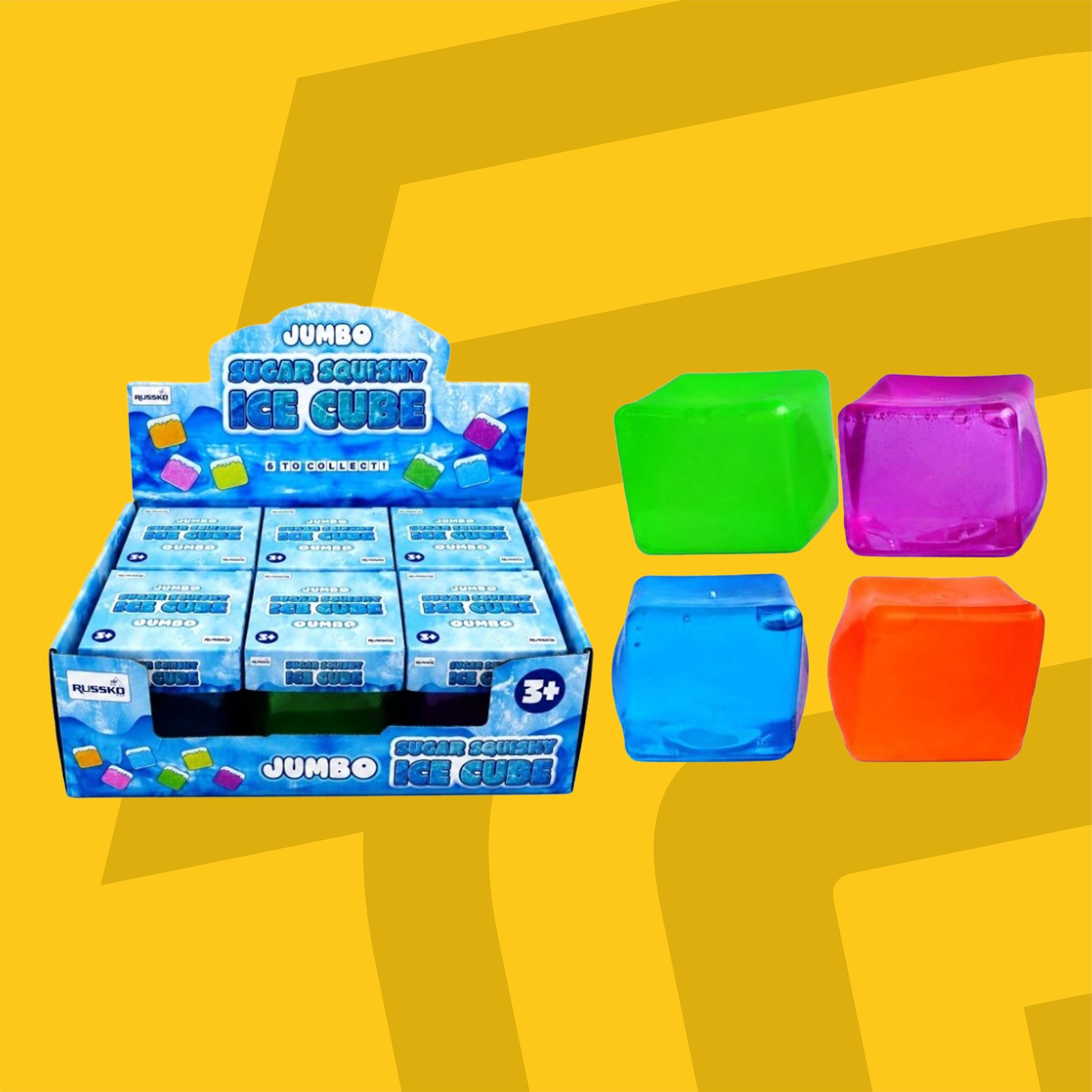 Ice Cube Jumbo Sugar Squishy in Window Box