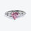 Thumbnail: 9k White Gold 1.50ct Pink Heart Diamond with Pears and Rounds Diamond Band