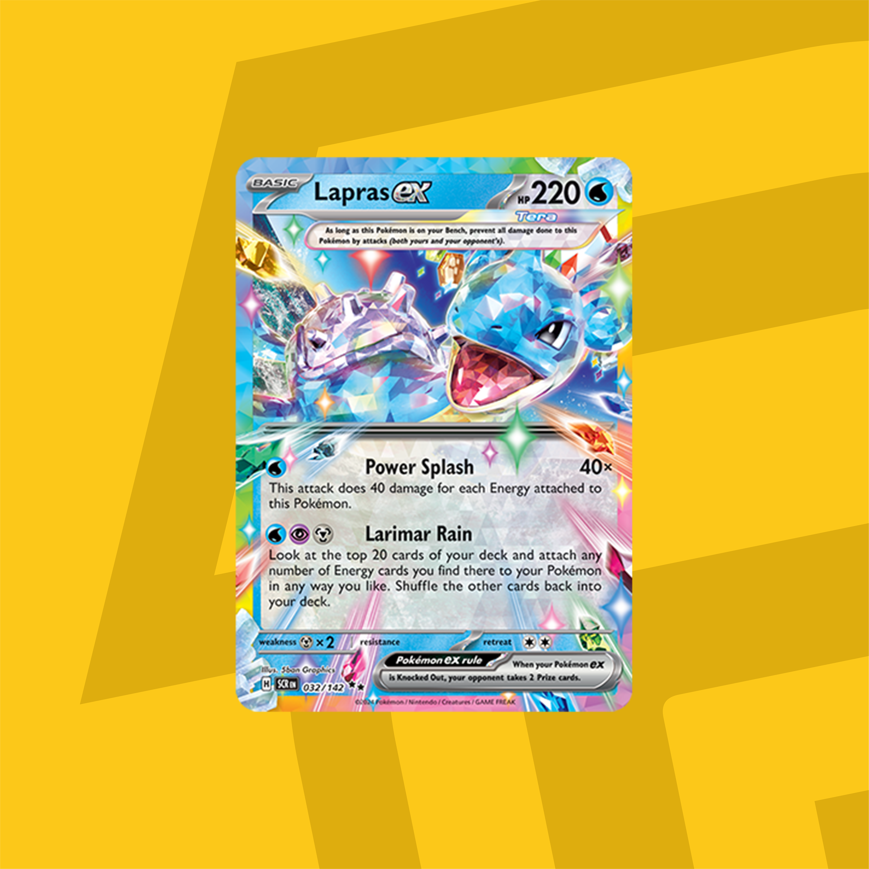 Pokemon TCG: Scarlet & Violet - Stellar Crown - Lapras EX 032/142