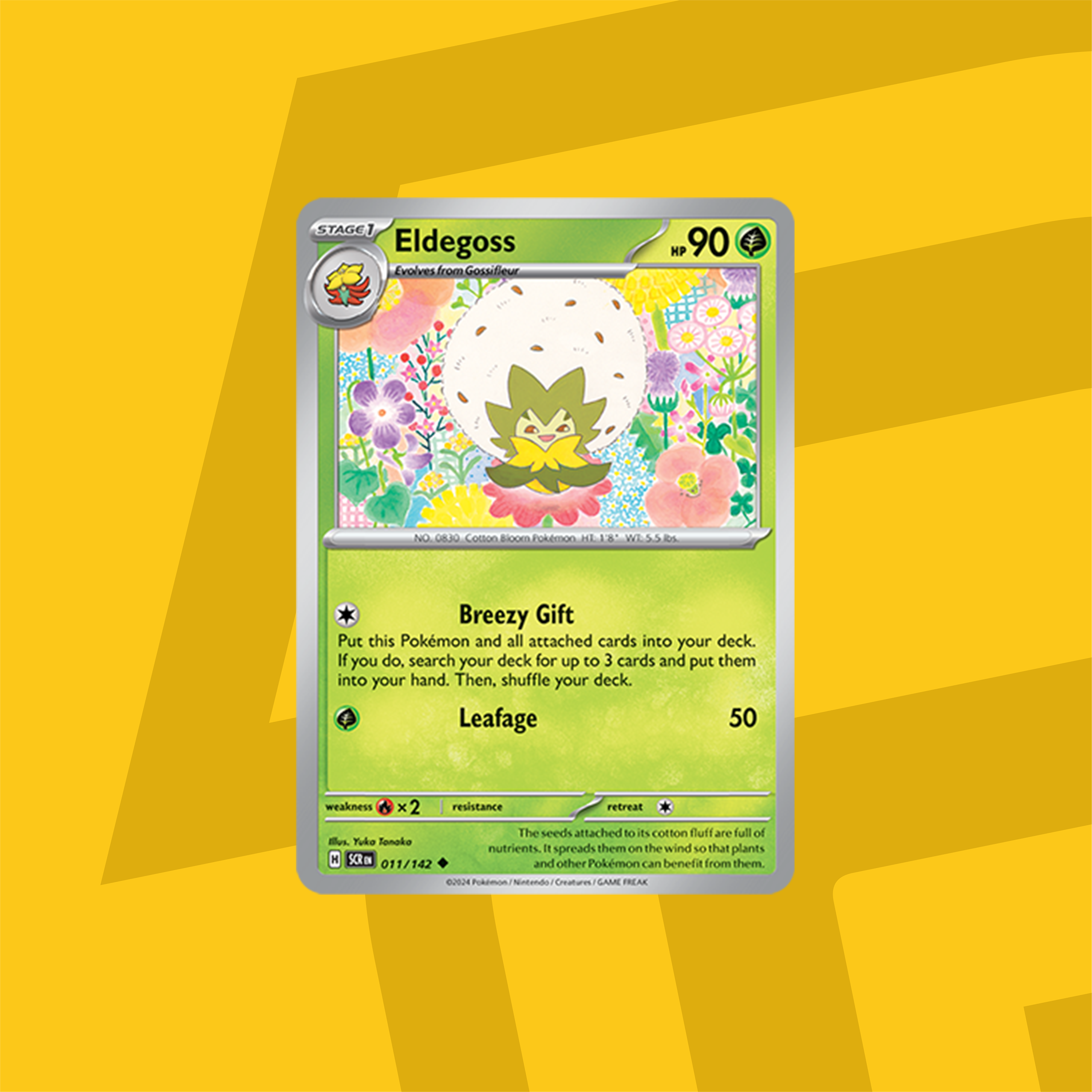 Pokemon TCG: Scarlet & Violet - Stellar Crown - Eldegoss 011/142