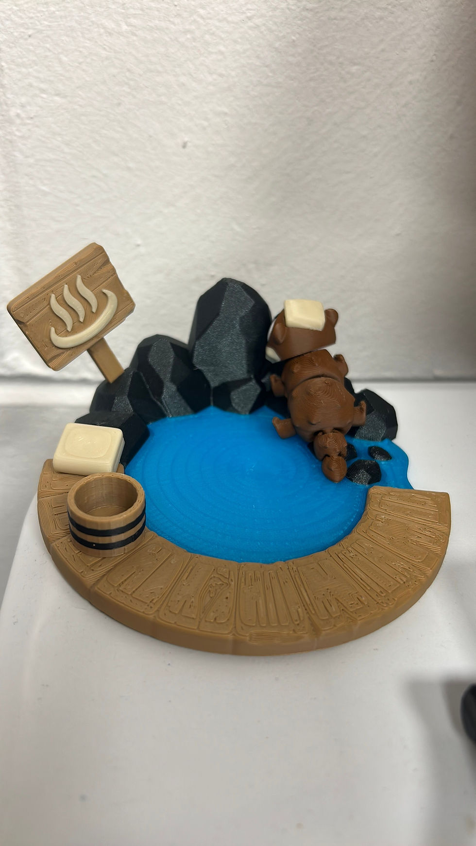 Thumbnail: Cute mini wide-eyed Otter fidget toy with hot springs play set