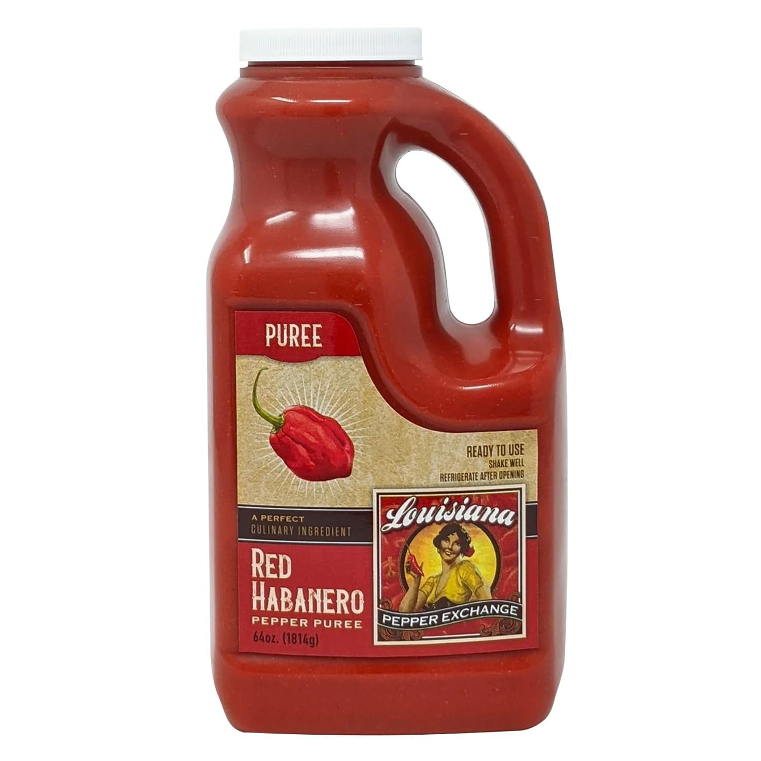 Louisiana Pepper Exchange Red Habanero Puree, 64oz
