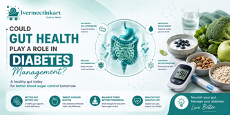 Could gut health play a role in diabetes management? Healthy digestive system illustration by Ivermectinkart