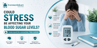 Could Stress Be Affecting Your Blood Sugar Levels? Healthy lifestyle illustration for diabetes management and stress awareness | Ivermectinkart