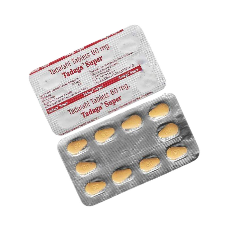 Tadagra 60 mg (Tadalafil) is a high-strength oral tablet formulated to treat erectile dysfunction by improving blood flow to