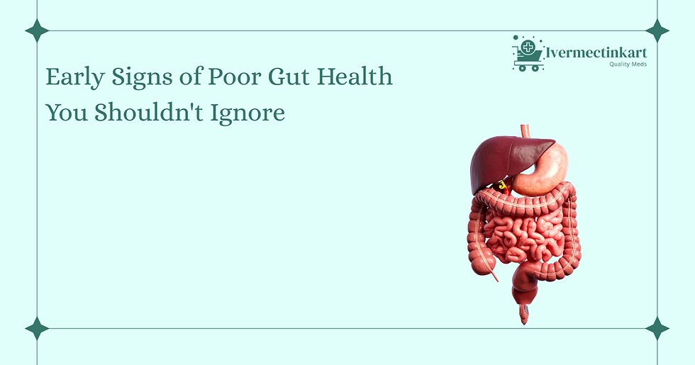 Early signs of poor gut health including bloating, digestive issues, and stomach discomfort symptoms