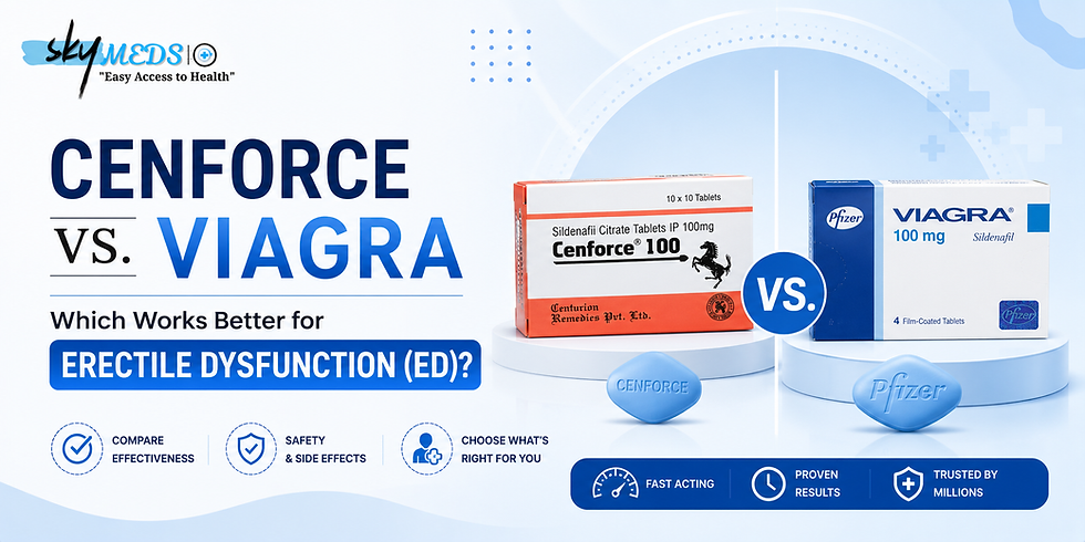 Cenforce vs. Viagra: Which Works Better for Erectile Dysfunction (ED)?