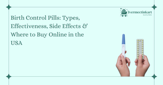 Birth control pills for women showing different contraceptive pill types, effectiveness rates, side effects, and safe online purchase options in the USA from Ivermectinkart