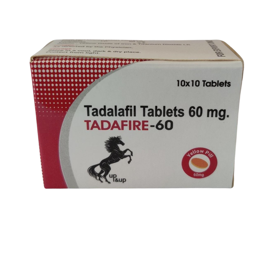 Tadafire 60mg is a high-potency oral tablet formulated with Tadalafil to effectively treat erectile dysfunction