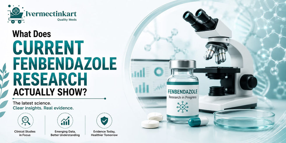 What Does Current Fenbendazole Research Actually Show? | Evidence-based research illustration by Ivermectinkart