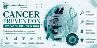 Cancer Prevention Research Trends in 2026 infographic with latest screening, vaccines, and healthy lifestyle insights by Ivermectinkart