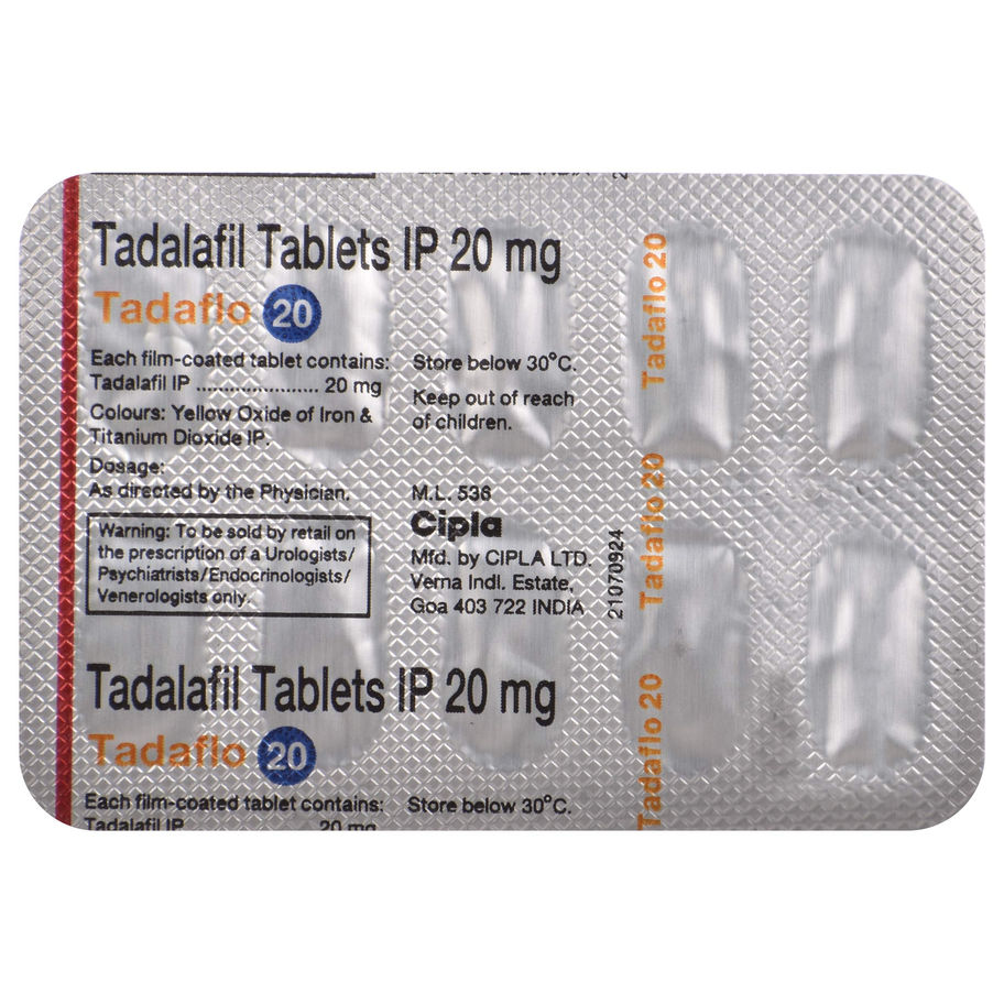 Tadaflo 20 mg (Tadalafil) is a powerful oral tablet used to treat erectile dysfunction