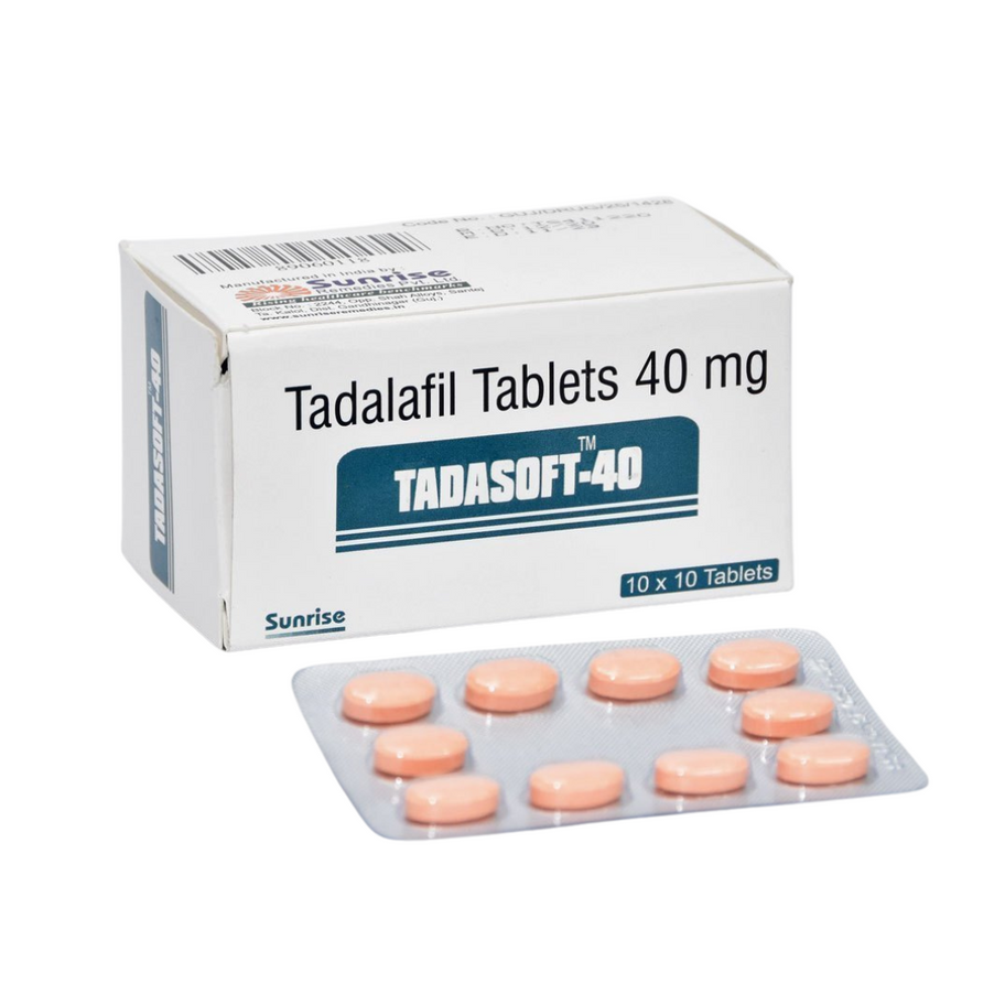 Tadasoft 40 mg (Tadalafil) is a potent oral tablet designed to treat erectile dysfunction by improving blood flow to the peni