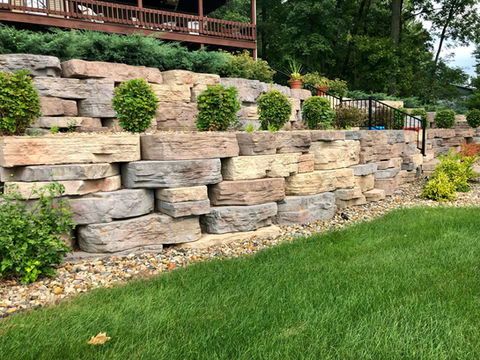 high format outcropping wall