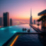 A hyper-realistic, cinematic photograph showcasing the ultimate luxury lifestyle in Dubai