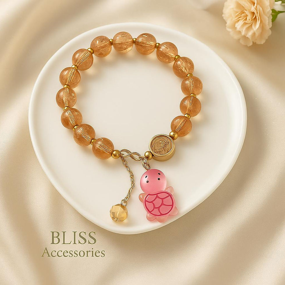 Thumbnail: Crackle Glass Beaded Bracelet