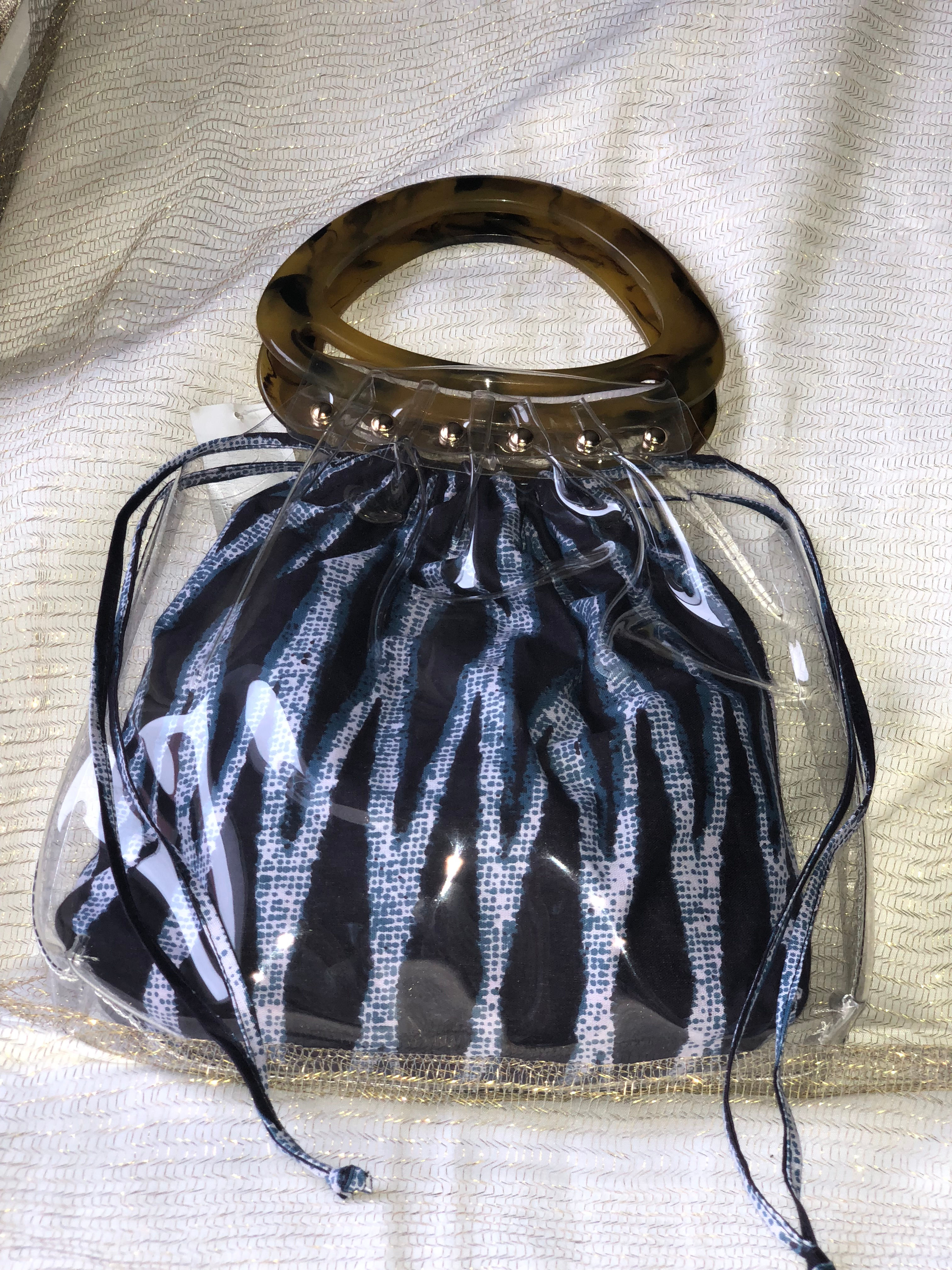 Mini sac cabas bi-matière vinyle & Wax