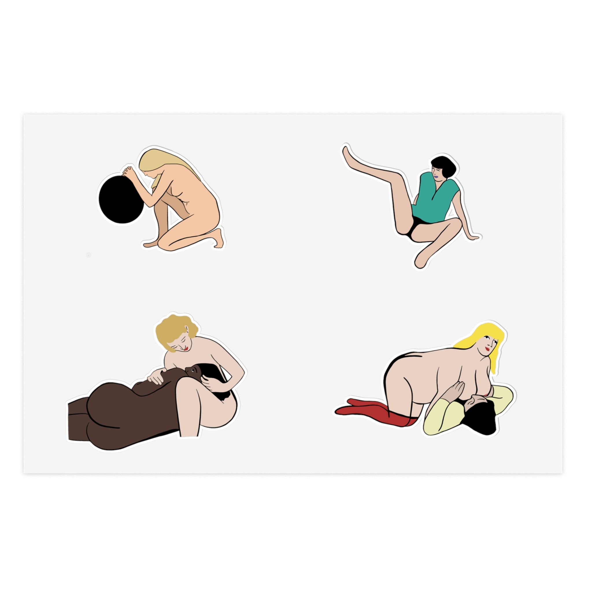 Nakey Ladies Sticker Sheets 