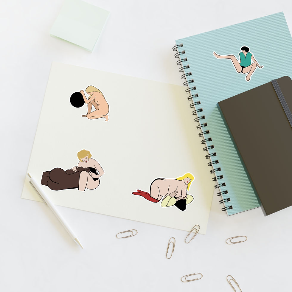 Thumbnail: Nakey Ladies Sticker Sheets 