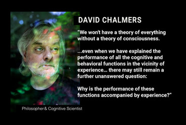 DAVID CHALMERS: “...even when we have explained the performance of all the cognitive and behavioral functions in the vicinity of experience…there may still remain a further unanswered question: Why is the performance of these functions accompanied by experience?”