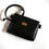 Thumbnail: Black Vegan Leather,ARC Zipper Clutch bag