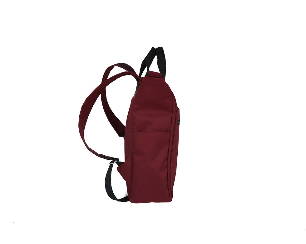 Thumbnail: Burgundy Cordura,Monar Zipper Backpack
