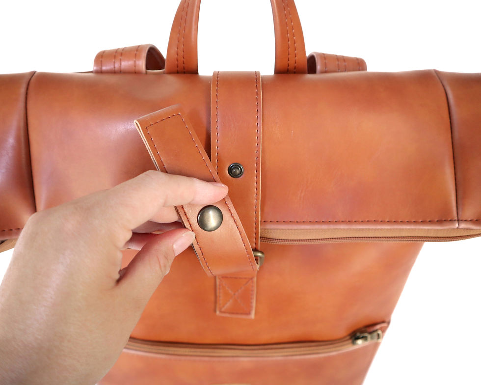 Thumbnail: Tan, Laki Roll Top Backpack