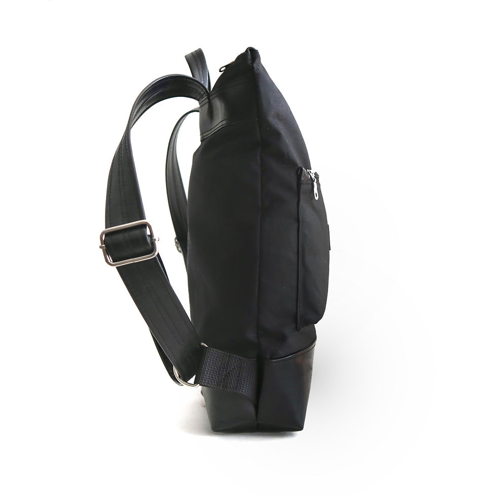 Thumbnail: Black Waxed canvas, Lasal Backpack