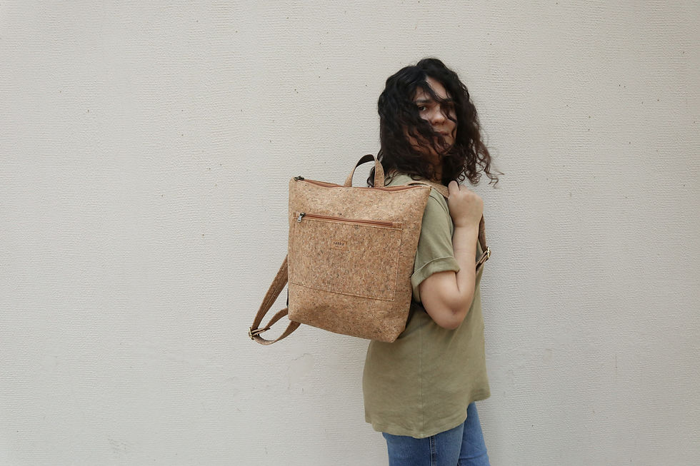 Cork Zipper Backpack