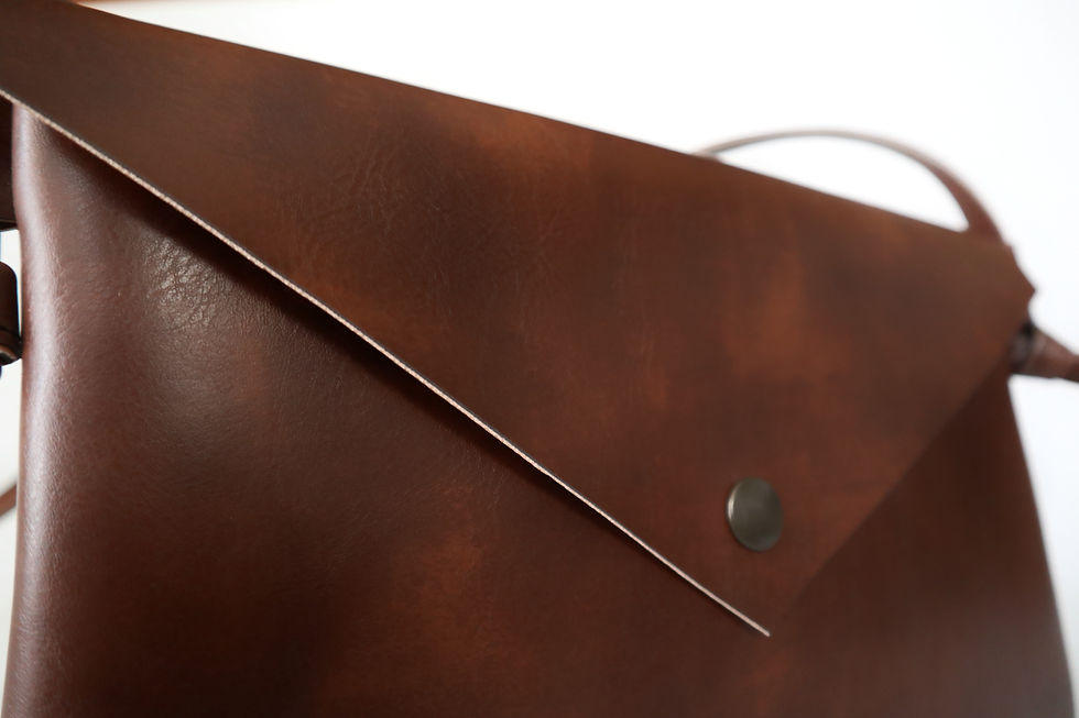 Thumbnail: Brown Vegan Leather,ARC Envelope Clutch bag