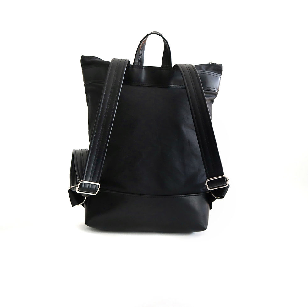 Thumbnail: Black Waxed canvas, Lasal Backpack