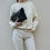 Thumbnail: Black Vegan Leather,ARC Envelope Clutch bag