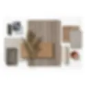 Moodboard Innenausstattung Quartier am Yachthafen Neustadt — Naturmaterialien: Holz, Backstein, Textilien